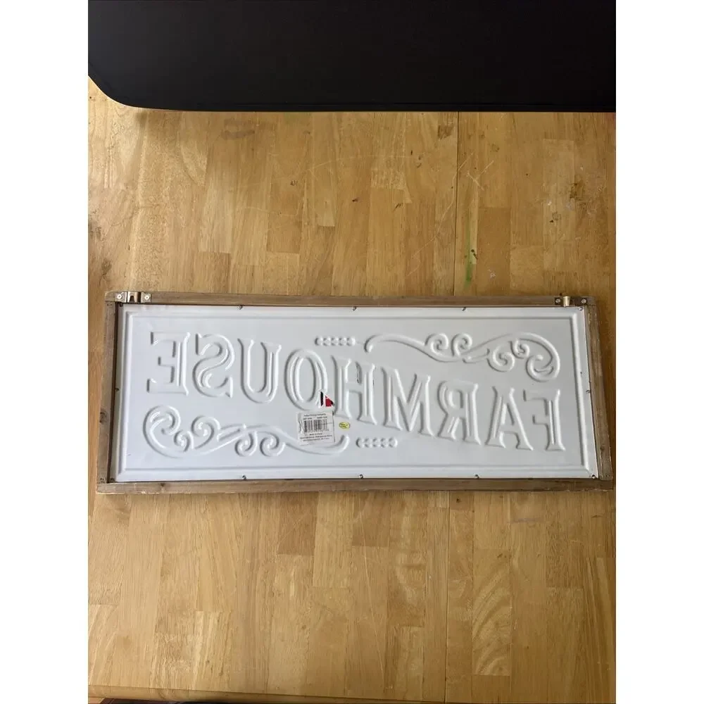 Farmhouse Distressed Wood Decorative Wall Sign Ready to Hang Vertical Rectangle